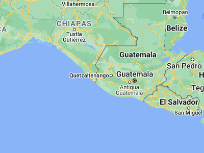 Map showing location of Nuevo Progreso (14.8, -91.91667)