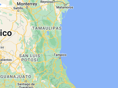 Map showing location of Nuevo Progreso (23.16667, -97.95)