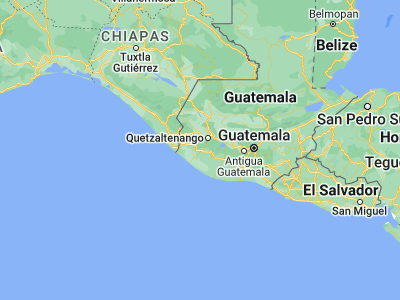 Map showing location of Nuevo San Carlos (14.6, -91.7)