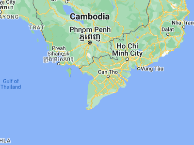 Map showing location of Núi Sập (10.26478, 105.26676)