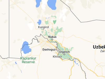Map showing location of Nukus (42.45306, 59.61028)