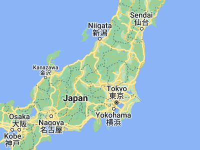 Map showing location of Numata (36.63333, 139.05)