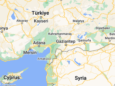 Map showing location of Nurdağı (37.1773, 36.74194)
