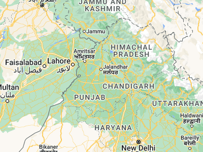 Map showing location of Nūrmahal (31.09554, 75.59281)