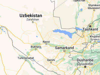 Map showing location of Nurota Shahri (40.56762, 65.67947)
