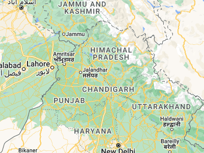 Map showing location of Nūrpur Kalān (31.16667, 76.48333)