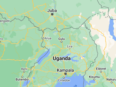 Map showing location of Nwoya (2.63422, 32.00106)
