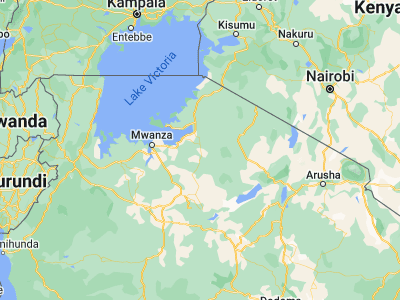 Map showing location of Nyakabindi (-2.63333, 33.98333)
