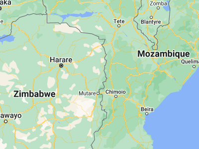 Map showing location of Nyanga (-18.21667, 32.75)