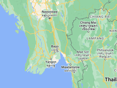 Map showing location of Nyaunglebin (17.95, 96.73333)