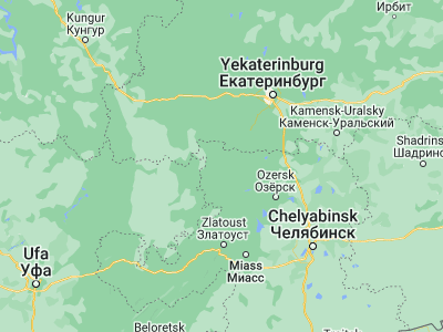 Map showing location of Nyazepetrovsk (56.05306, 59.60278)