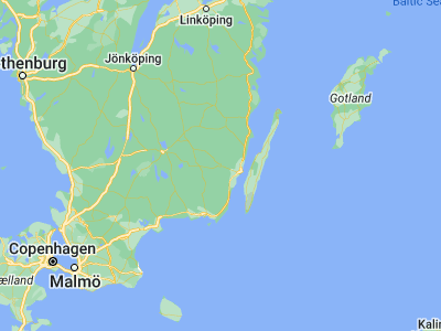 Map showing location of Nybro (56.74461, 15.90714)