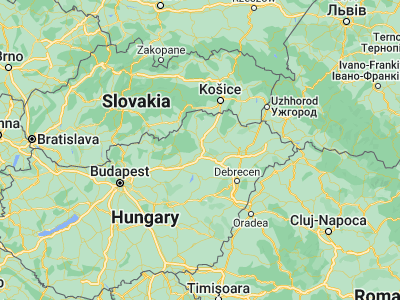 Map showing location of Nyékládháza (47.98333, 20.83333)