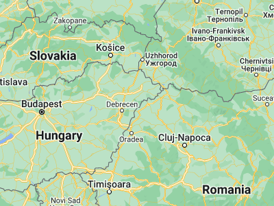 Map showing location of Nyírbéltek (47.7, 22.13333)