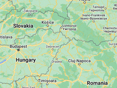 Map showing location of Nyírbogát (47.8034, 22.06561)