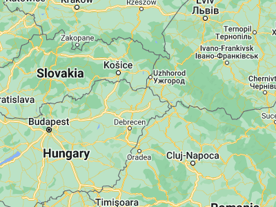 Map showing location of Nyírbogdány (48.05723, 21.88242)