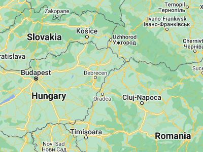 Map showing location of Nyírmártonfalva (47.58333, 21.9)