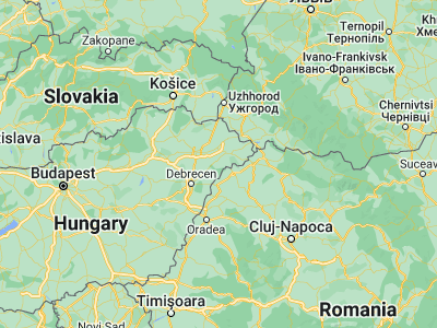 Map showing location of Nyírvasvári (47.81667, 22.18683)