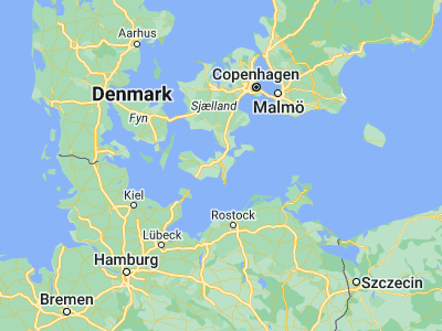 Map showing location of Nykøbing Falster (54.76906, 11.87425)
