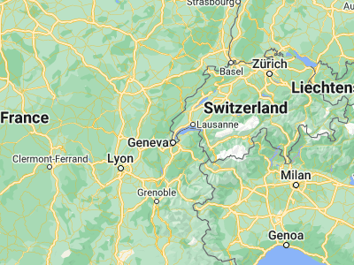 Map showing location of Nyon (46.38318, 6.23955)
