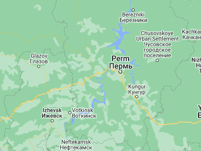 Map showing location of Nytva (57.9437, 55.3396)