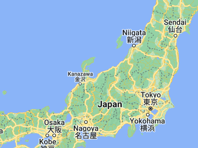 Map showing location of Nyūzen (36.93333, 137.5)