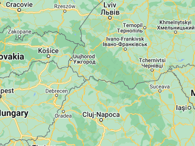 Map showing location of Nyzhnye Selyshche (48.19911, 23.44757)