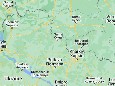 Map showing location of Nyzy (50.78281, 34.78441)