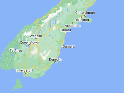 Map showing location of Oamaru (-45.07836, 170.98009)
