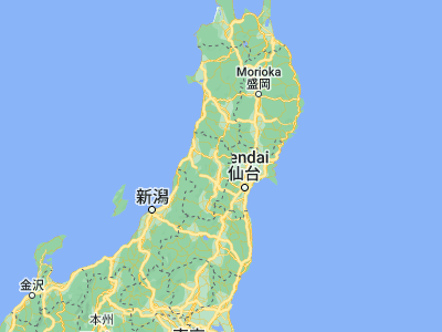 Map showing location of Obanazawa (38.60333, 140.40194)