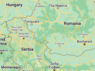Map showing location of Obârşia-Cloşani (45.01667, 22.68333)