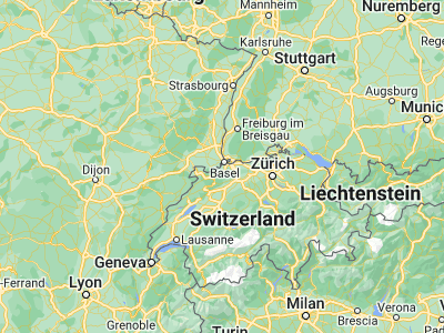 Map showing location of Oberwil (47.51407, 7.55786)