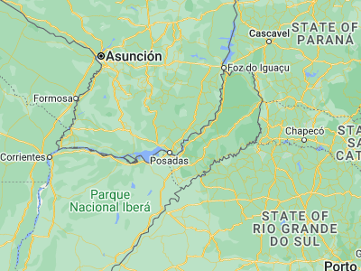 Map showing location of Obligado (-27.03333, -55.63333)