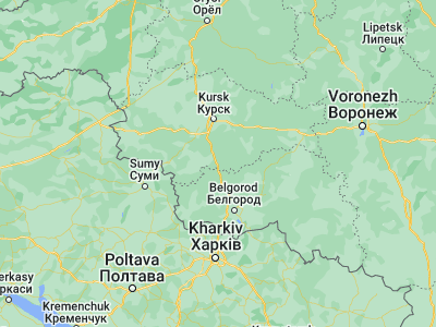 Map showing location of Oboyan’ (51.20981, 36.27919)