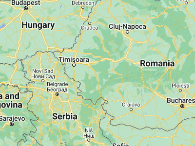 Map showing location of Obreja (45.48333, 22.25)