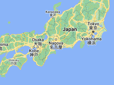 Map showing location of Ōbu (35, 136.96667)