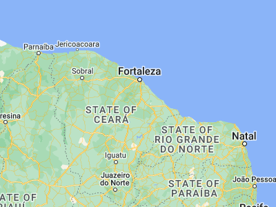 Map showing location of Ocara (-4.49083, -38.59667)