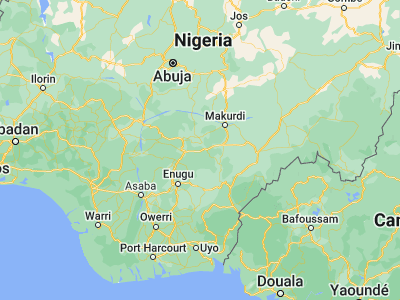 Map showing location of Ochobo (7.183, 7.9769)