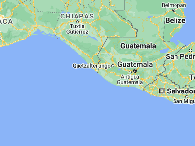 Map showing location of Ocós (14.50944, -92.19333)