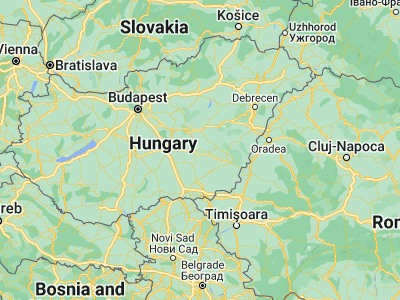 Map showing location of Öcsöd (46.9, 20.4)