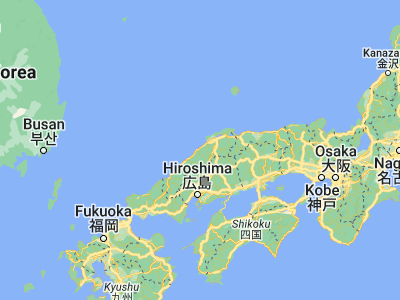 Map showing location of Ōda (35.18333, 132.5)