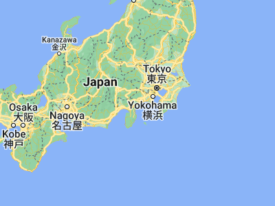 Map showing location of Odawara (35.25556, 139.15972)