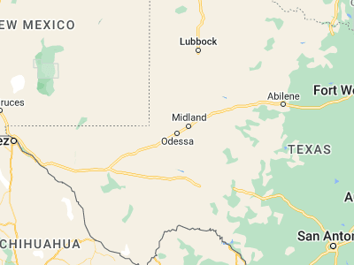 Map showing location of Odessa (31.84568, -102.36764)