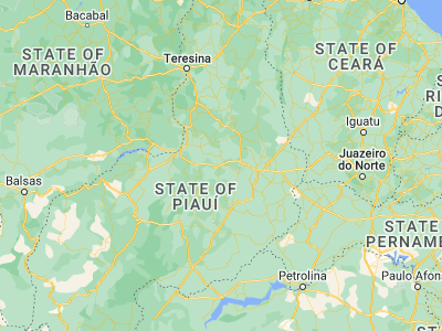Map showing location of Oeiras (-7.02528, -42.13111)