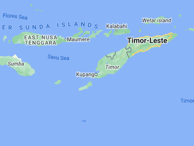 Map showing location of Oesapa (-10.1485, 123.647)