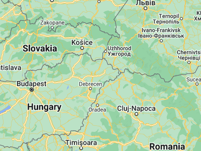 Map showing location of Ófehértó (47.93333, 22.05)