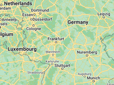 Map showing location of Offenbach (50.1006, 8.76647)