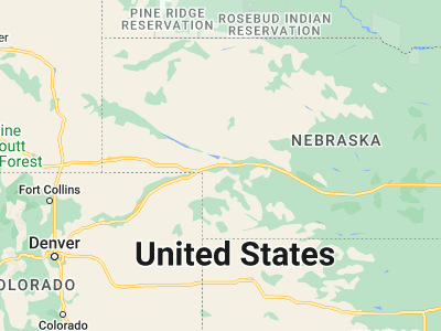 Map showing location of Ogallala (41.12805, -101.71962)