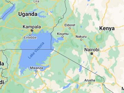 Map showing location of Ogembo (-0.7984, 34.72531)