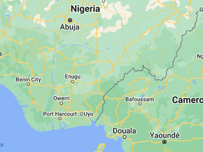 Map showing location of Ogoja (6.65471, 8.79764)